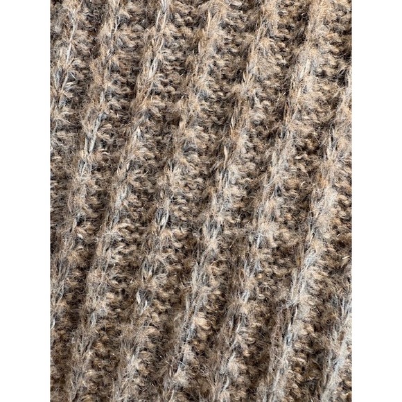 ARDEN B Womens Knit Cardigan Sweater Jacket Fur Trim Ruffle Waterfall M - Picture 9 of 9